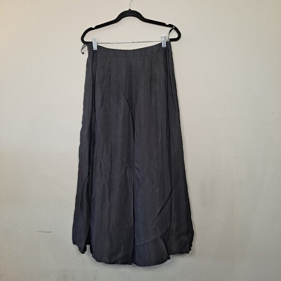 Topshop High Waist Wide Leg Black Cropped Pants EUC 6 - Picture 2 of 10